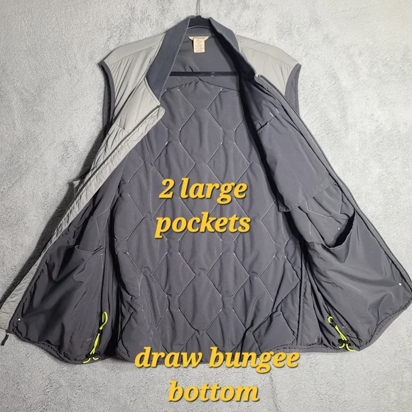 Duluth Trading Co Gray Quilted Vest with Two-Tone Design - Picture 8 of 8